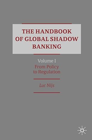 the handbook of global shadow banking volume i from policy to regulation 1st edition luc nijs 3030347451,