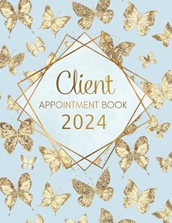 client appointment book 2024 daily and hourly time period from 8 00am 8 00pm 30 minute increments for