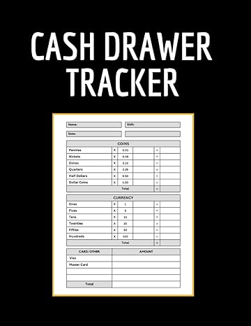 cash drawer tracker a cash register to record your total money cash drawer count sheet 8 5 x 11 inches 100