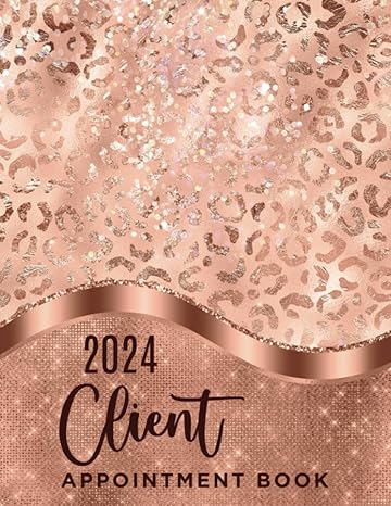 2024 client appointment book daily schedule planner for salon beauty therapist mobile hairdresser with 15