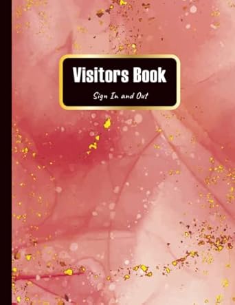 visitors book sign in and out record visitor log and activity at business premises and workplaces pink cover