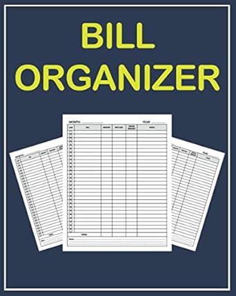 bill organizer keep track of your finance monthly budget expenses with this checklist bill payments organizer