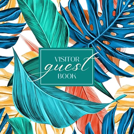 be our guest book a colorful visitor guest book for vacation home airbnb beach house or bed and breakfast and