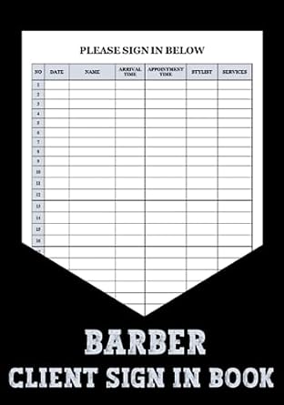 barber client sign in book a customer login book is useful for keeping track of who visited your store and