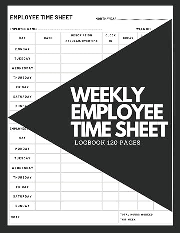 weekly employee time sheet this timebook typically spans a seven day period starting from the beginning of