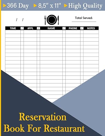 reservation book for restaurant undated 365 day guest booking diary full year of reservation hostess table