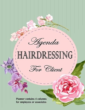 agenda hairdressing / planner for client / contains 4 columns for employees or associates salon appointment