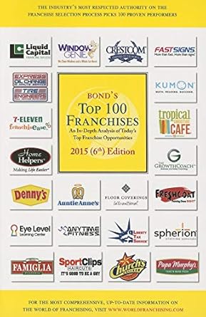 bond s top 100 franchises 2015 6th edition robert e. bond 1887137939, 978-1887137935