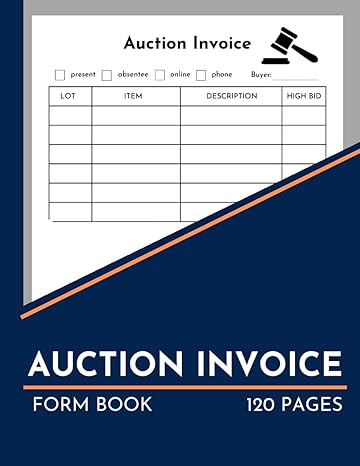 auction invoice organize and track auction bids for antique estate livestock and other sales and includes