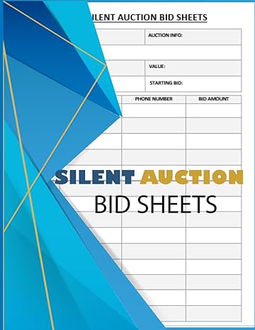 silent auction bid sheets strategically designed bid sheets for maximum impact 1st edition youssayni inyassio