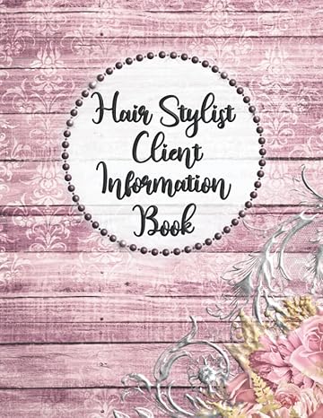 hair stylist client information book record information regarding cut color hair type products used and more