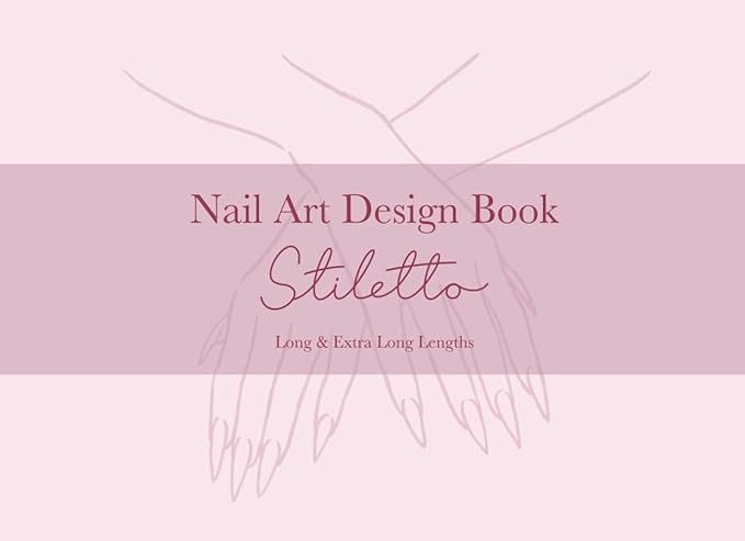 nail art design book stiletto shaped nail art design and practice templates in long and extra long lengths