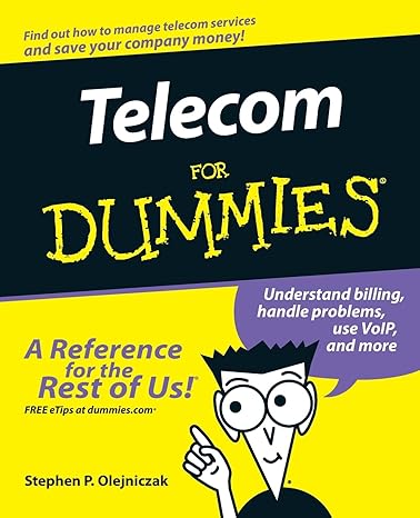 telecom for dummies 1st edition stephen p. olejniczak 047177085x, 978-0471770855