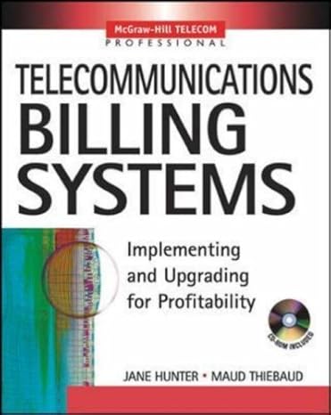 telecommunications billing systems 1st edition jane m. hunter ,maud thiebaud 0071408576, 978-0071408578