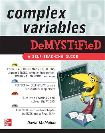 complex variables demystified 1st edition david mcmahon 007154920x, 978-0071549202