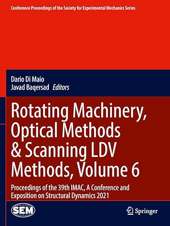 rotating machinery optical methods and scanning ldv methods volume 6 proceedings of the 39th imac a