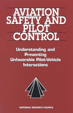 aviation safety and pilot control understanding and preventing unfavorable pilot/vehicle interactions 1st