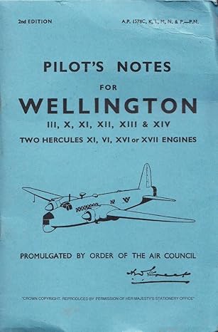 vickers armstrong wellington pilots notes op facsimile of 1944th edition air ministry 0859790533,