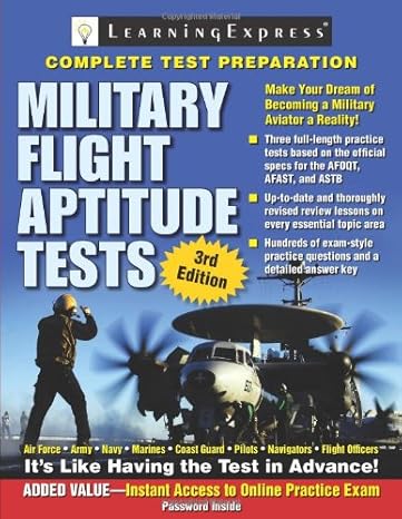 military flight aptitude tests 3rd edition learningexpress editors 1576856887, 978-1576856888