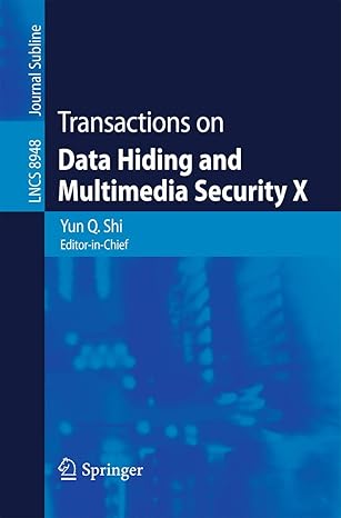 transactions on data hiding and multimedia security x 2015 edition yun q. shi 3662467380, 978-3662467381