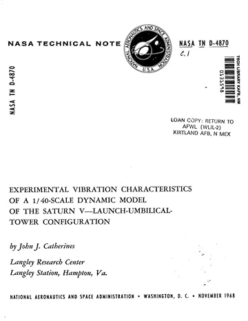 experimental vibration characteristics of a 1/40 scale dynamic model of the saturn 5 launch umbilical tower