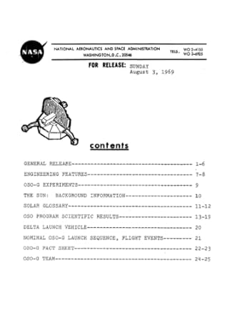 oso g project press kit 1st edition nasa ,national aeronautics and space administration 979-8396343658