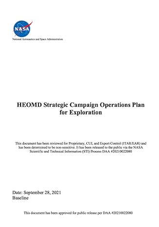 heomd strategic campaign operations plan for exploration 1st edition nasa ,national aeronautics and space