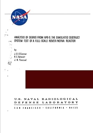 analysis of debris from apg 3 the simulated destruct system test of a full scale rover/nerva reactor 1st