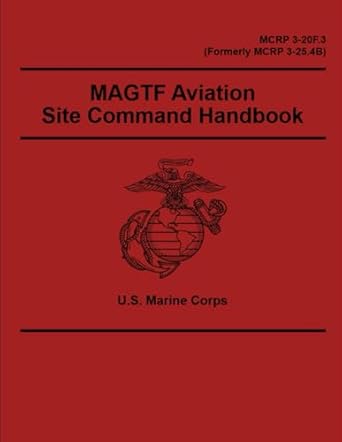 u s marine corps mcrp 3 20f 3 magtf aviation site command handbook effective 4 april 2018 1st edition united