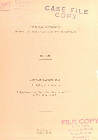 airplane landing gear 1st edition nasa ,national aeronautics and space administration 979-8396614505