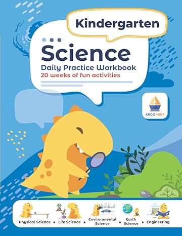 kindergarten science daily practice workbook 20 weeks of fun activities 1st edition argoprep, argo brothers