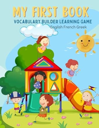 my first book vocabulary builder learning game english french greek easy and fun simple word search kids need