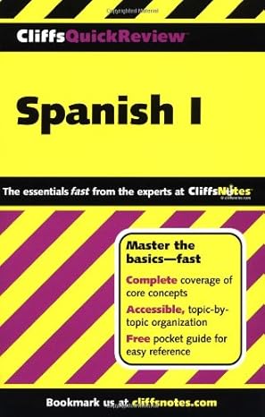 cliffsquickreview spanish i 1st edition jill rodriguez 0764563874, 978-0764563874