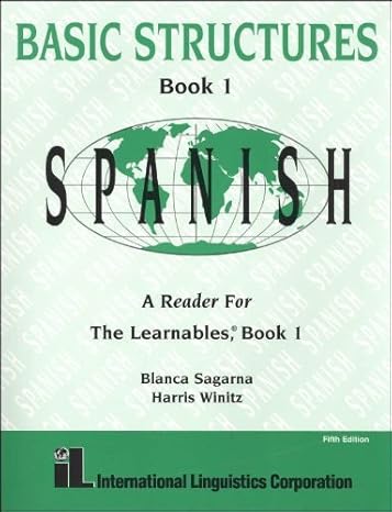 basic structures book 1 spanish  for the learnables book 1 4th edition blanca sagarna 1887371281,