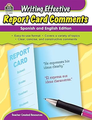 writing effective report card comments spanish and english edition spanish and english edition bilingual