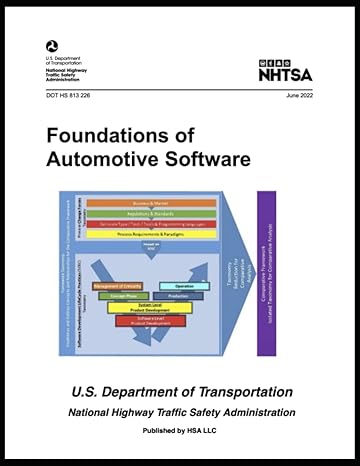 foundations of automotive software 1st edition u s department of transportation 979-8841437550