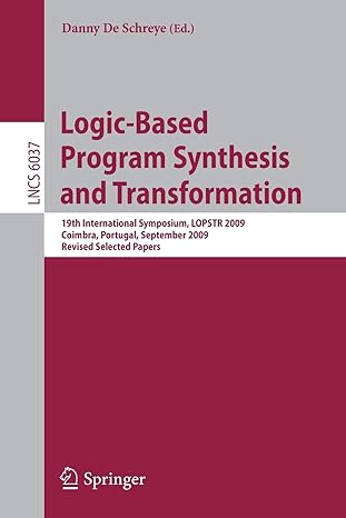 logic based program synthesis and transformation 19th international symposium lopstr 2009 coimbra portugal