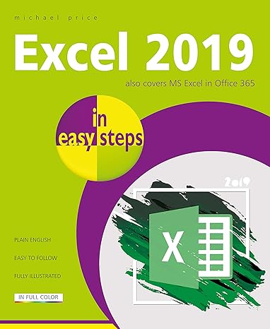 excel 2019 in easy steps 1st edition michael price 1840788216, 978-1840788211