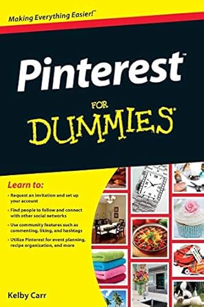 pinterest for dummies 1st edition kelby carr 1118328000, 978-1118328002