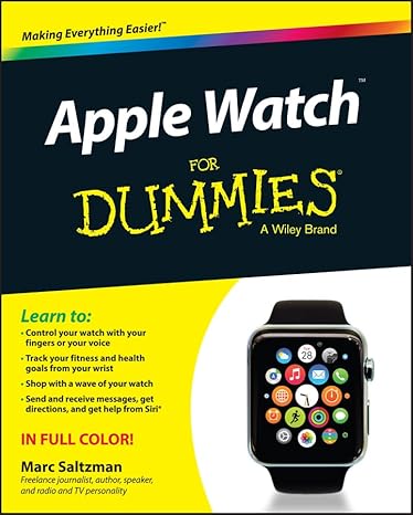 apple watch for dummies 1st edition marc saltzman 111905205x, 978-1119052050