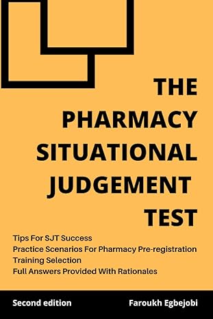 the pharmacy situational judgement test 2nd edition faroukh egbejobi b0939v82sk, 979-8732958140