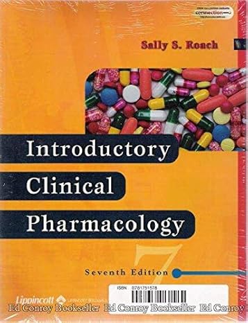 introductory to clinical pharmacology 7th edition sally s roach 0781751578, 978-0781751575