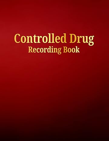 controlled drug recording book control drugs register log for hospital nursing pharmacies residential homes