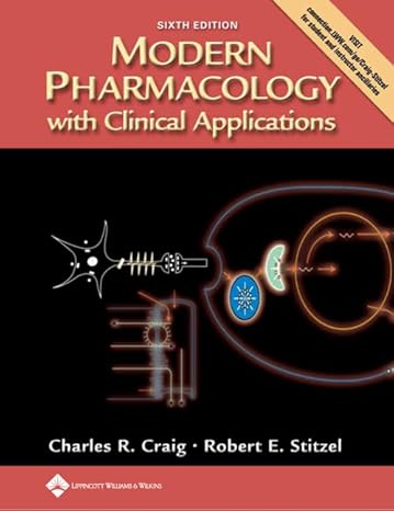 modern pharmacology with clinical applications 6th edition charles r craig phd ,robert e stitzel phd