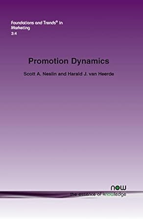 promotion dynamics in marketing 1st edition scott a neslin ,harald j van heerde 1601982801, 978-1601982803