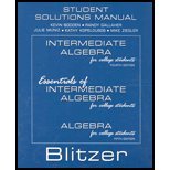 intermediate algebra for coll student solution man by blitzer robert f paperback 1st edition blitzer