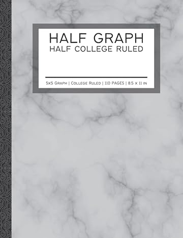 half 5x5 graph half college ruled half 5x5 grid half college ruled composition pages large 8 5x11 in gray