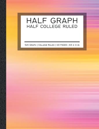 half 5x5 graph half college ruled half 5x5 grid half college ruled composition pages large 8 5x11 in sunset