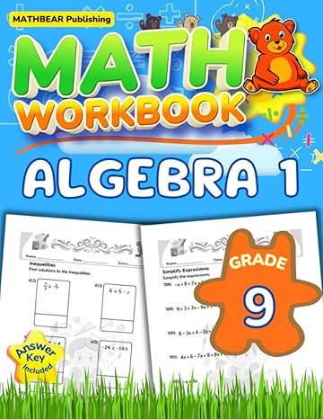 mathbear algebra 1 workbook grade 9 9th grade algebra 1 workbook equations expressions order of operations