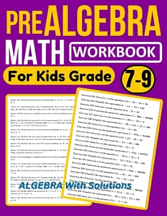 pre algebra math workbook for grades 7 9 exercises with answers pre algebra math workbook for 7th 8th and 9th